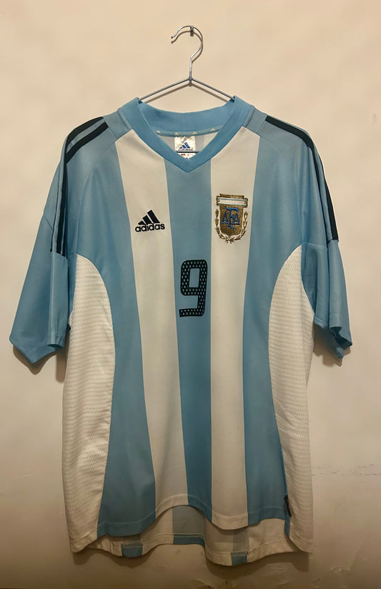 Batistuta No9 - Argentina Home 2002-2004 (L) 9/10
