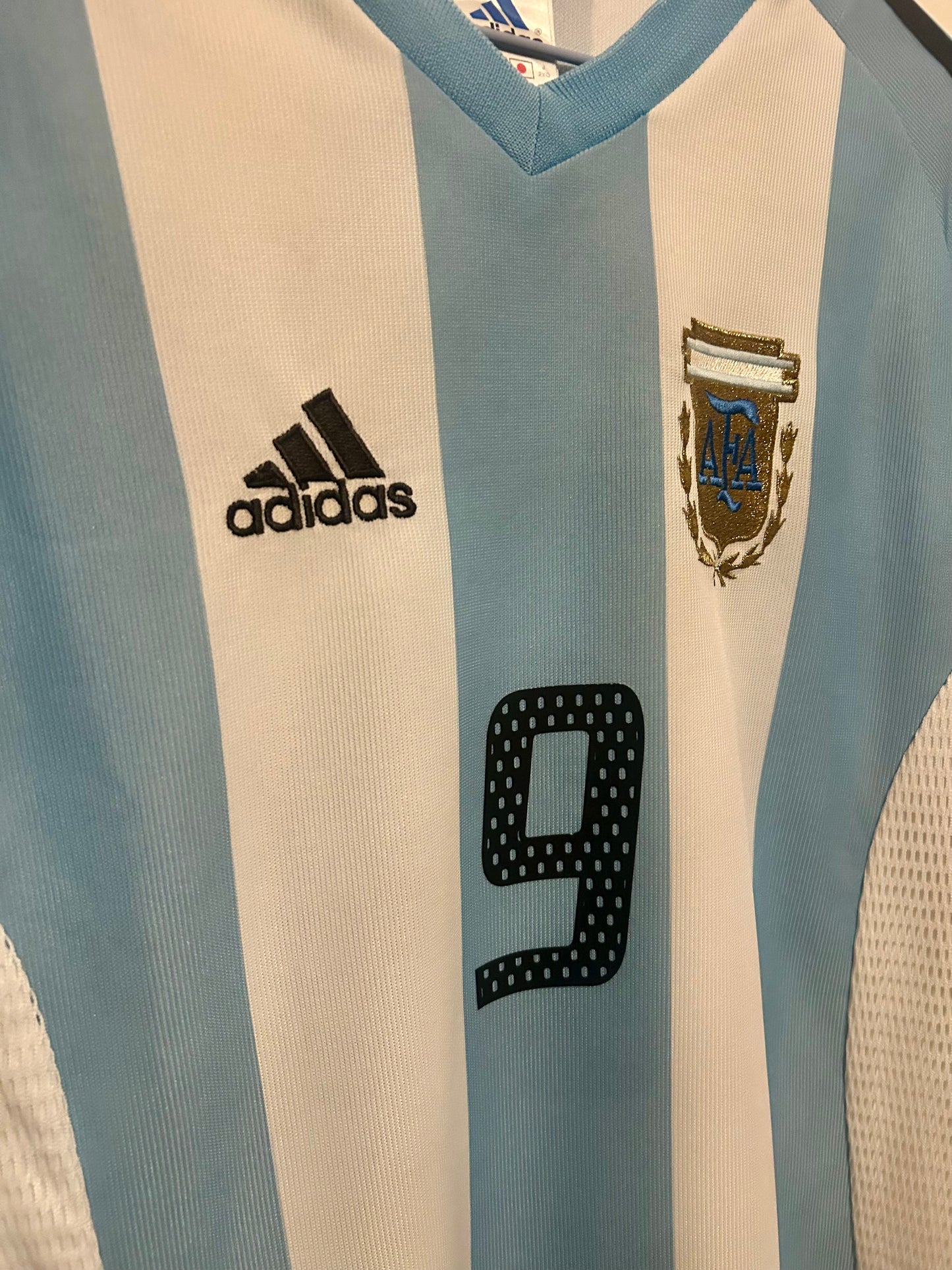Batistuta No9 - Argentina Home 2002-2004 (L) 9/10